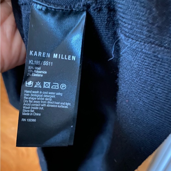 Karen Mullen black bodycon ruched long sleeve midi dress 3 - Picture 7 of 7